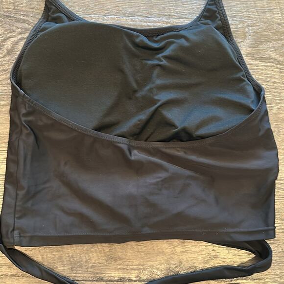 Coral Reef Medium Racha Black Halter Tie Bikini Top NWOT - Picture 8 of 9